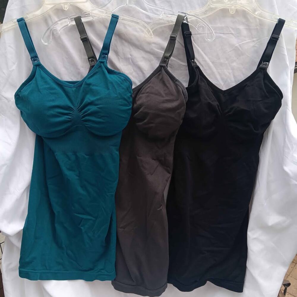 Maternity Nursing Breastfeeding Tank Tops Size Medium 6-8 Set of 3